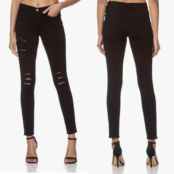 Frame le skinny de Jeanne black film ripped 24 - Picture 1 of 7